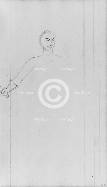 Man (with Sword?) (from Sketchbook), . Creator: John William Casilear.