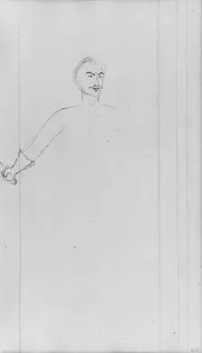 Man (with Sword?) (from Sketchbook), . Creator: John William Casilear