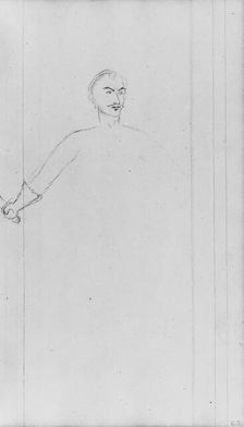 Man (with Sword?) (from Sketchbook), . Creator: John William Casilear