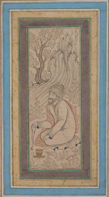 Man with Prayer Beads, mid-17th century. Creator: Muhammad Ali