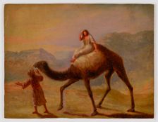 Man with Woman on Camel. Creator: Miner Kilbourne Kellogg