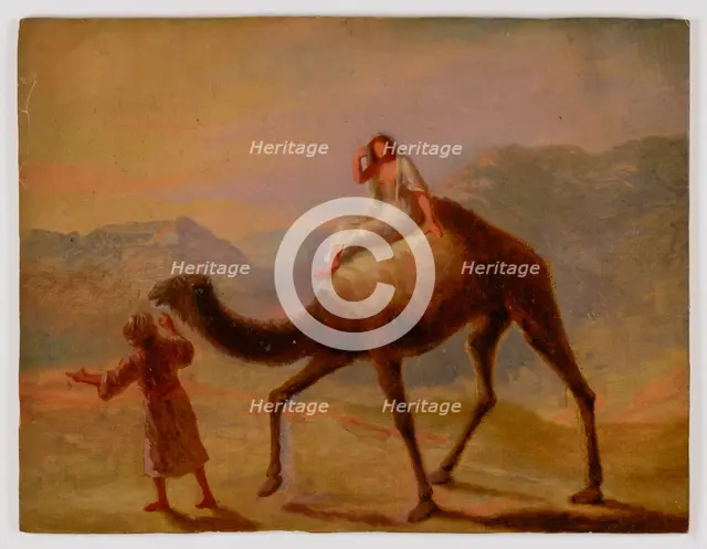 Man with Woman on Camel. Creator: Miner Kilbourne Kellogg.