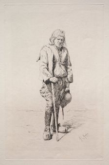 Man with Walking Stick. Creator: Mortimer Menpes (British, 1860-1938)