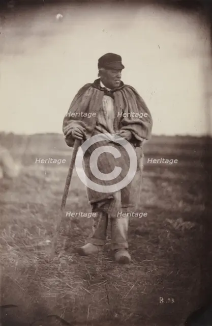 Man with Walking Stick, late 1870's. Creator: Auguste Giraudon's Artist (French).