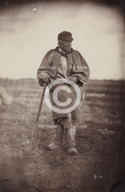 Man with Walking Stick, late 1870's. Creator: Auguste Giraudon's Artist (French).
