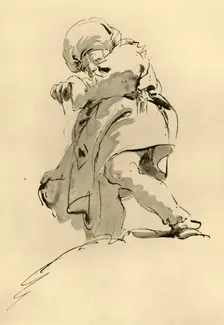 Man with Turban mid 18th century, (1928). Artist: Giovanni Battista Tiepolo