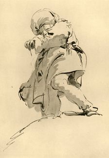 Man with Turban mid 18th century, (1928). Artist: Giovanni Battista Tiepolo