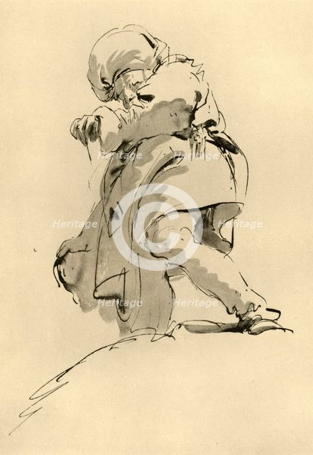 'Man with Turban', mid 18th century, (1928). Artist: Giovanni Battista Tiepolo.