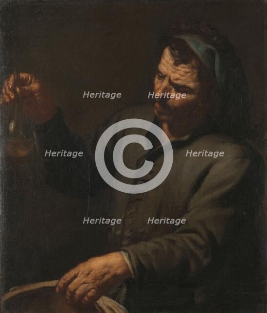 Man with Urine Bottle in his Hand, c.1650-c.1674. Creator: Antonio Zanchi.