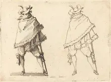 Man Wrapped in His Mantle, c. 1617. Creator: Jacques Callot