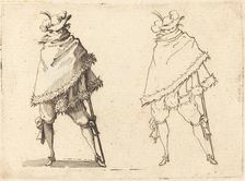 Man Wrapped in His Mantle, c. 1617. Creator: Jacques Callot