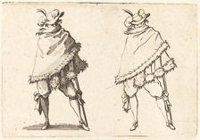 Man Wrapped in His Mantle, c. 1622. Creator: Jacques Callot