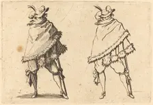Man Wrapped in His Mantle, c. 1622. Creator: Jacques Callot
