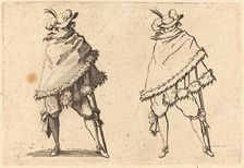 Man Wrapped in His Mantle, c. 1622. Creator: Jacques Callot