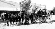 Manchester trade in Australia: a commercial traveller in the "back blocks", 1909. Creator: Unknown