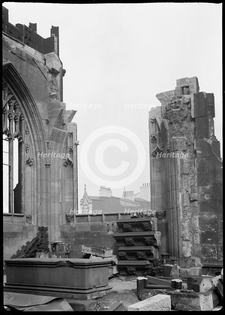 Manchester Cathedral, Manchester, 1942. Creator: George Bernard Wood.