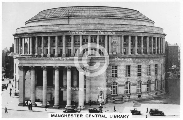 Manchester Central Library, 1937. Artist: Unknown