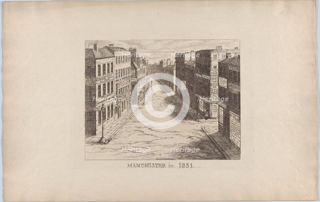 Manchester, in 1851, 1851., 1851. Creator: George Cruikshank.