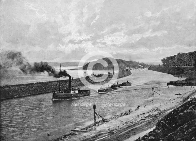 'Manchester Ship Canal, Above Eastham', c1896. Artist: H Garside.