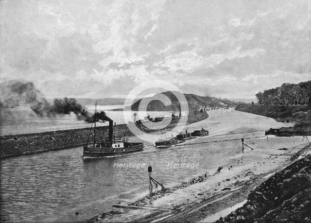 'Manchester Ship Canal, Above Eastham', c1896. Artist: H Garside.