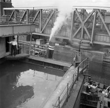 Manchester Ship Canal and Barton Aqueduct, Eccles, Greater Manchester, 1945. Artist: Eric de Maré