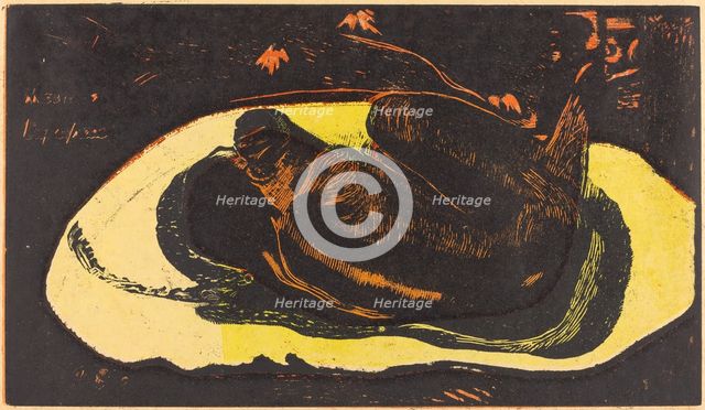 Manao Tupapau (She is Haunted by a Spirit), 1894/1895. Creator: Paul Gauguin.