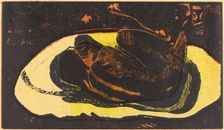 Manao Tupapau (She is Haunted by a Spirit), 1894/1895. Creator: Paul Gauguin