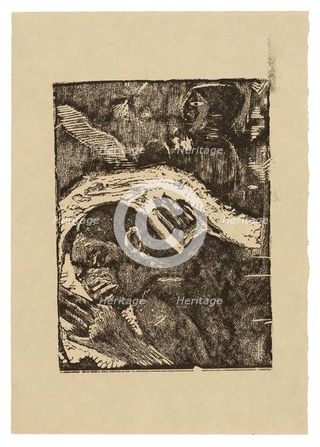 Manao tupapau (She Thinks of the Ghost or The Ghost Thinks of Her), 1894/95, printed 1928. Creator: Paul Gauguin.