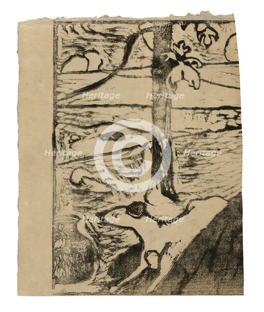 Manao tupapau (She Thinks of the Ghost or The Ghost Thinks of Her), 1894/95. Creator: Paul Gauguin.
