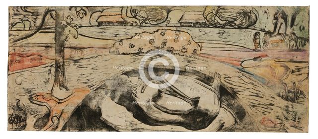 Manao tupapau (She Thinks of the Ghost or The Ghost Thinks of Her), 1894/95. Creator: Paul Gauguin.