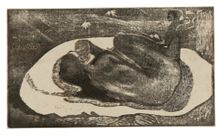 Manao tupapau (She Thinks of the Ghost or The Ghost Thinks of Her), from the Noa Noa Suite, 1893/94. Creator: Paul Gauguin