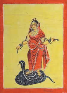 Manasa, The Snake Goddess, 1800s. Creator: Unknown