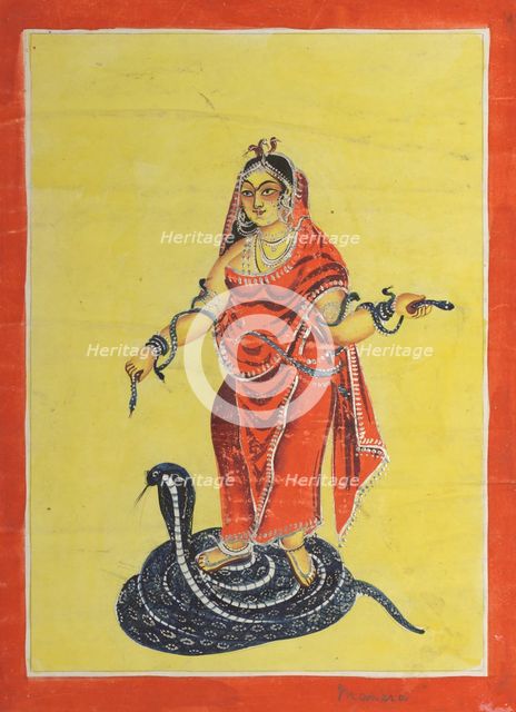 Manasa, The Snake Goddess, 1800s. Creator: Unknown.