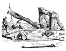 Mangonel, an engine of war in the 15th century, (1870)