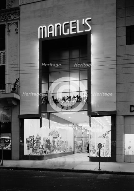 Mangel's, business at 130 E. Flagler St., Miami, Florida, 1942. Creator: Gottscho-Schleisner, Inc.