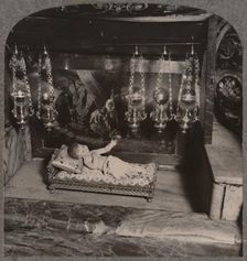 Manger of Christ, Church of Nativity, Bethlehem c1900