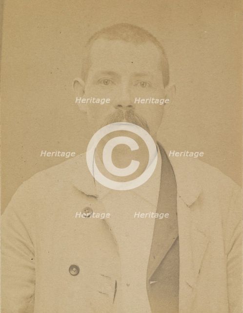Mangin. Edmond, émile. 33 ans, né le 19/3/61 à Senon (Meuse). Cimentier. Anarchiste. 8/7/94. , 1894. Creator: Alphonse Bertillon.