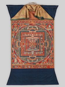 Mandala of the Forms of Manjushri, the Bodhisattva of Transcendent Wisdom, late 14th century. Creator: Unknown