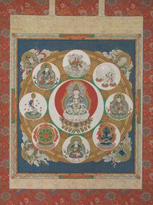 Mandala of the One-Syllable Golden Wheel, 18th century. Creator: Unknown