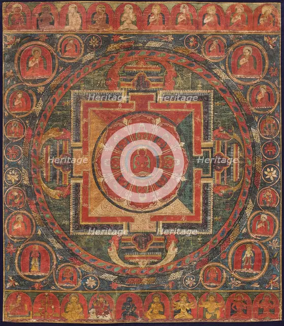 Mandala of Amitayus, First half of the 15th century. Creator: Tibetan Culture.