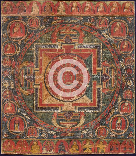 Mandala of Amitayus, First half of the 15th century. Creator: Tibetan Culture.