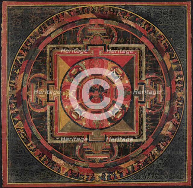 Mandala of Chakrasamvara, c1400. Creator: Unknown.