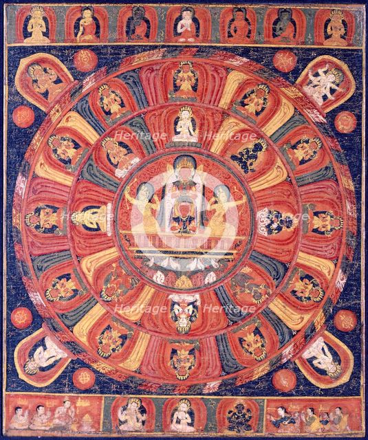 Mandala of Surya, the Sun God, 16th century. Creator: Unknown.
