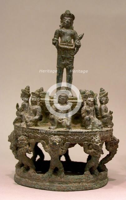 Mandala of Surya, the Sun God, and Lesser Planetary Deities, Angkor period, 12th century. Creator: Unknown.