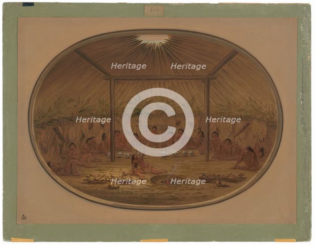 Mandan Ceremony - The Water Sinks Down, 1861/1869. Creator: George Catlin.