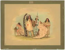 Mandan War Chief with His Favorite Wife, 1861/1869. Creator: George Catlin