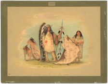 Mandan War Chief with His Favorite Wife, 1861/1869. Creator: George Catlin