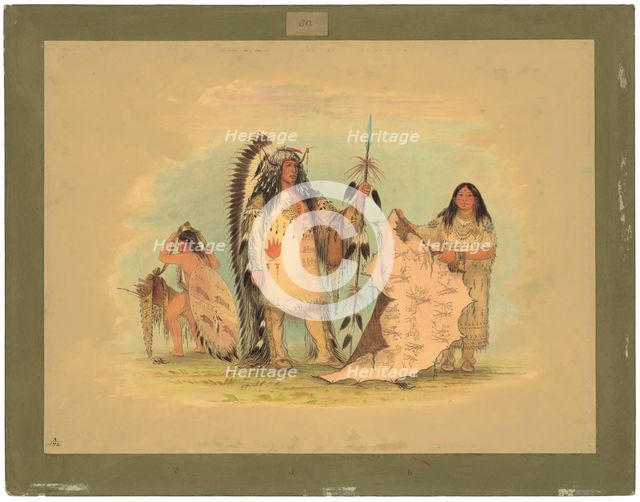 Mandan War Chief with His Favorite Wife, 1861/1869. Creator: George Catlin.