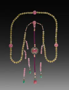 "Mandarin Chain" Bead Necklace, 1800s. Creator: Unknown