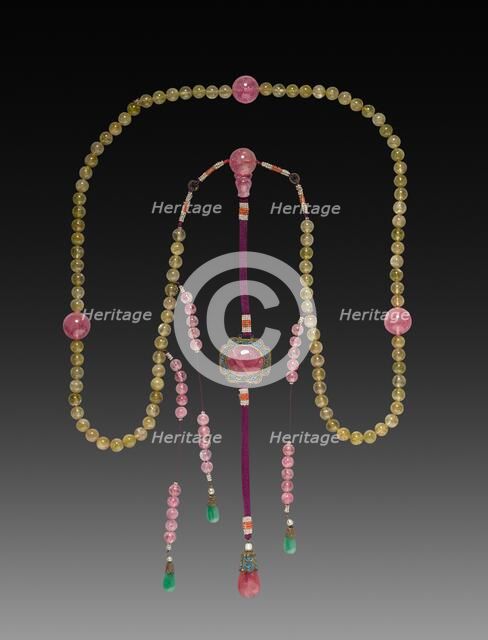 "Mandarin Chain" Bead Necklace, 1800s. Creator: Unknown.